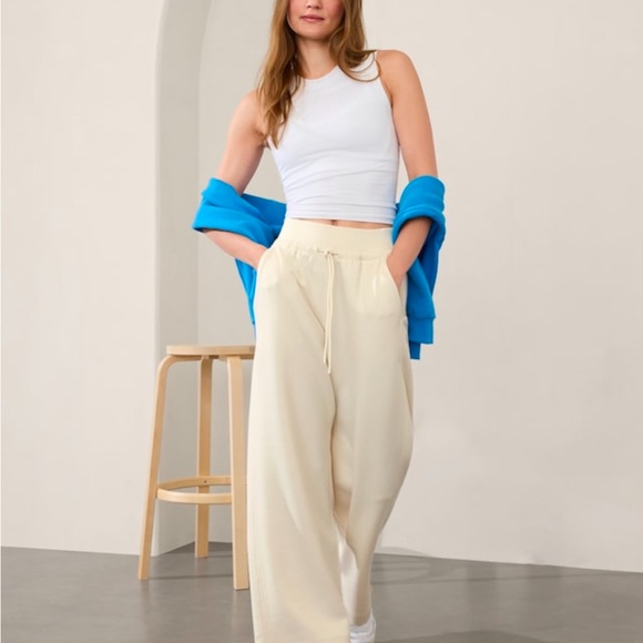 Athleta Allure Pant Wide Leg High Waisted Pants Bone New with Pant - Picture 1 of 9